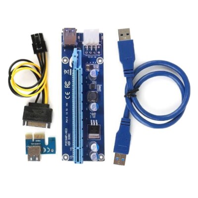PCI-E PCI Express Riser Card Ver 006C 1X to 16X PCIE Currency Ethereum Lot Of 60