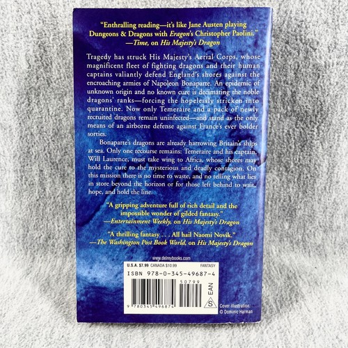 Empire of Ivory by Naomi Novik Temeraire Book 4 Fantasy Fiction Paperback Book - Picture 2 of 3