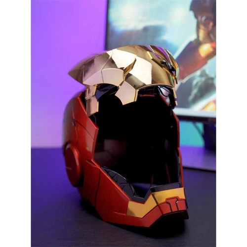 New Iron Man Gold MK5 Helmet Electronic Voice Activated Open&Close Mask Autoking - Picture 4 of 21