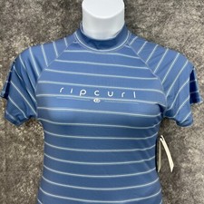 Ripcurl Swim Shirt Women Large Blue Surfer Rashguard Beach Cruise Boat Pool TAGS