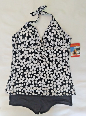 Women's tankini 2 piece set size 44 swimwear tankini tummy control swimsuit swimming suit