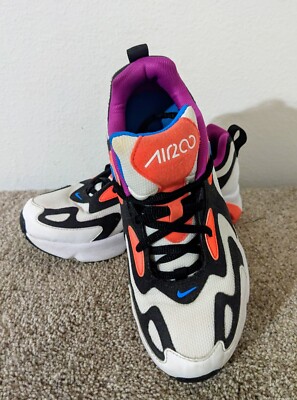 Nike Air Max 200 White Black Orange Purple Sneakers Shoes  display picture 1