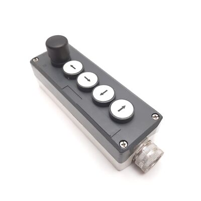 Telemecanique XALD05 Push Button Enclosure, W/ 5x Push Buttons ZBE-101 ZBE-102