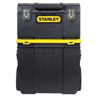 New stanley 3-in-1 rolling tool box organizer portable workshop cart storage Bin