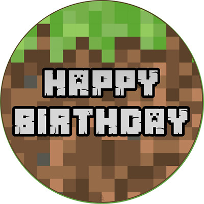 Tortenaufleger Minecraft  20 cm Durchmesser
