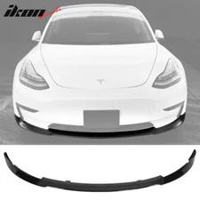 Fits 17-23 Tesla Model 3 Front Bumper Lip RPM Style Spoiler Splitter Gloss Black