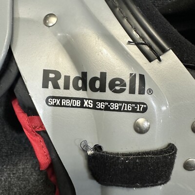 Riddell Power SPX RB/DB XS Football Shoulder Pads 36”-38” / 16”-17” +  Backplate