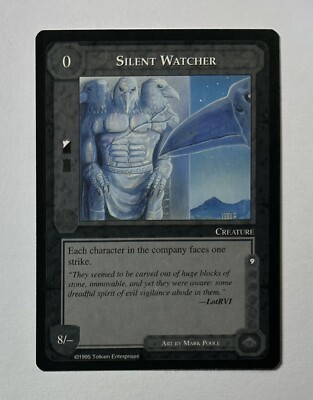 Silent Watcher Middle Earth MECCG CCG Rare Limited 1st Edition LOTR Never Played