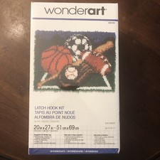 WonderArt Latch Hook Kit Sports 20"x27"