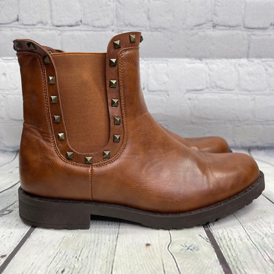 Olivia Miller Chelsea Boots Women Size 10 Brown Slip On Ankle Booties Shoes