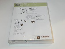 Stampin Up Up In the Air CLEAR Mount Stamp Set of 3 Birds Branch Congratulations