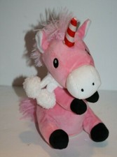 Gemmy Pink Unicorn We Wish You Merry Christmas 10" Animated Plush Sings Dancing
