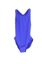 Dolfin Solid Performance Back Women One Piece Swimsuit 34 NEW Blue Competition