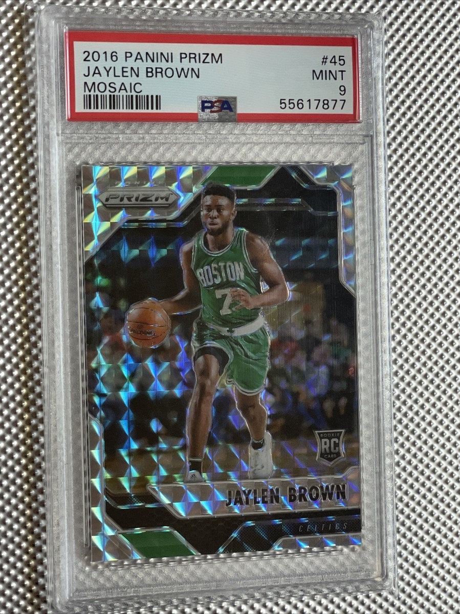 Jaylen Brown 2016-17 Panini Mosaic Silver Prizm RC #45 PSA 9 Mint 