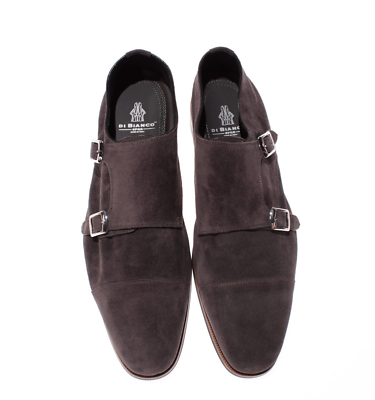 Di Bianco NWB Isernia Double Monk Strap Dress Shoes Size 9 US in Brown Suede Di Bianco NWB Isernia Double Monk Strap Dress Shoes Size 9  main image 2