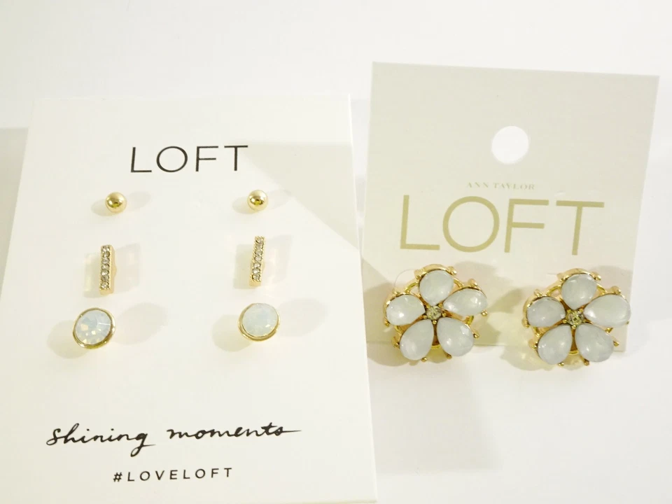 Juego de 3 pendientes para mujer Ann Taylor nuevos con etiquetas 24,50 flores de ópalo nuevos con etiquetas 34 Foto 3 de 4
