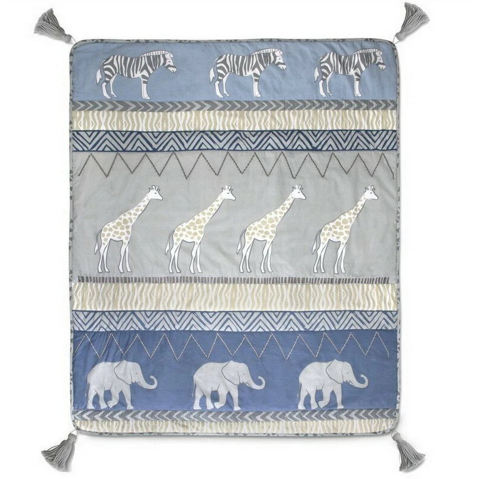 OiOi Safari Juego de guardería de 6 piezas Cuna Ropa de cama Techo Móvil y cambiador Cubierta Foto 3 de 4