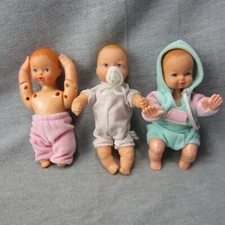 Vintage Lewis Galoob Doll Lot of Three Babies 6 in