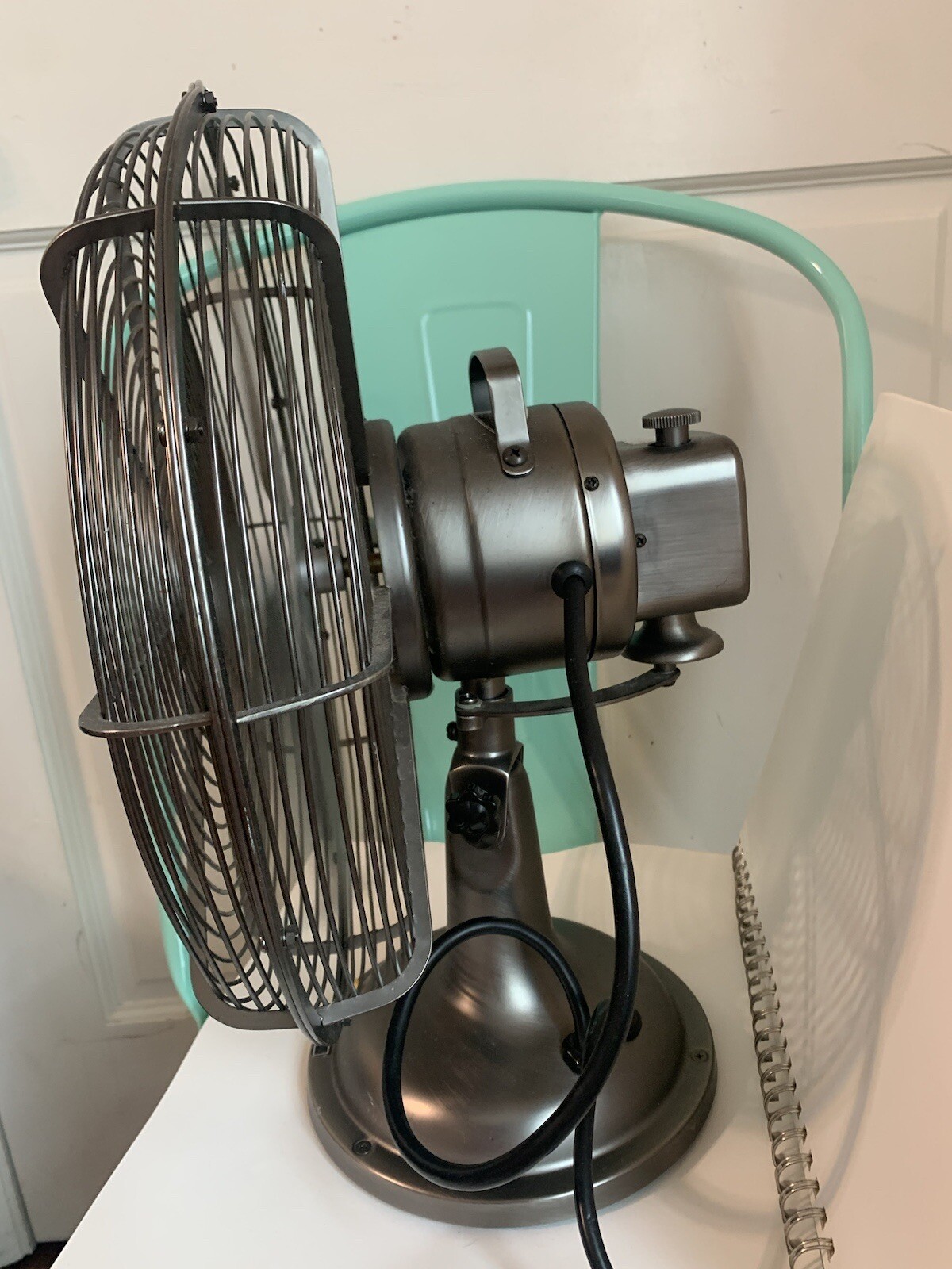 Restoration Hardware Allaire No. 12 Nickel Fan READ DESCRIPTION eBay