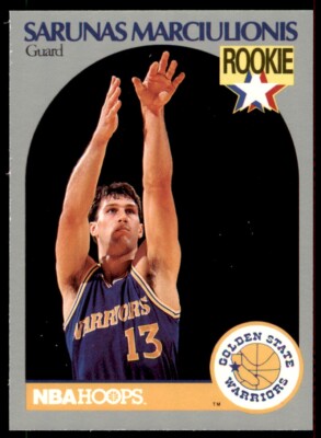 1990-91 NBA Hoops Sarunas Marciulionis Rookie . Golden State 