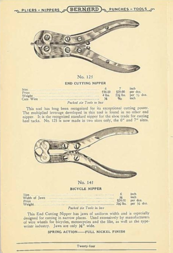 Vintage Bernard Schollhorn 6" No. 125 End Cutting Nippers Jewelers Music Wire - Picture 13 of 13