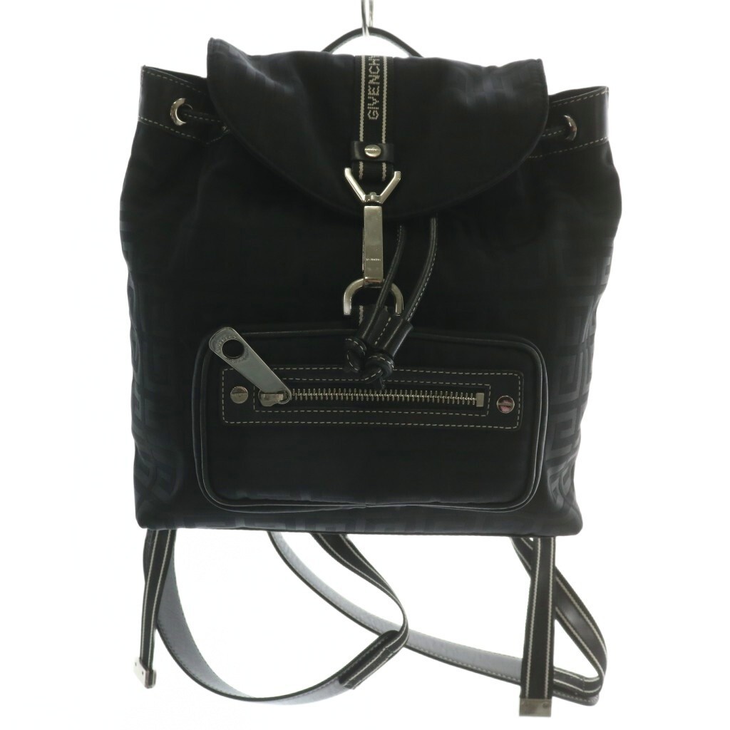 Givenchy Mini Nylon Leather Backpack Black Used A… - image 1