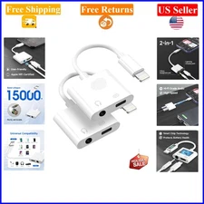 Apple MFi Certified 2-Pack Lightning to 3.5mm Headphone & Charger Adapter for...