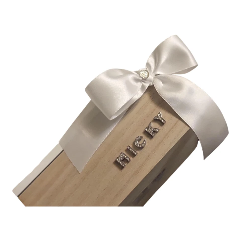 Personalisierte Baby Erinnerungsbox Geschenk Geburt Taufe Box Holz Foto 10x15cm - Bild 3 von 4