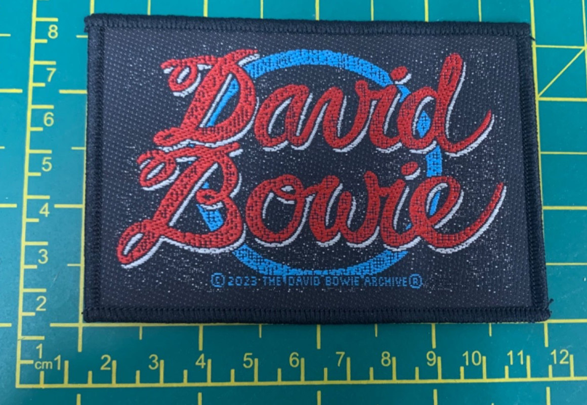 David Bowie Standard Logo Woven Sew On Patch Officially Licensed Patch