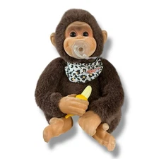 Hosung Little Monkey Lost Magic Sounds Banana Pacifier Thumb Sucking Plush