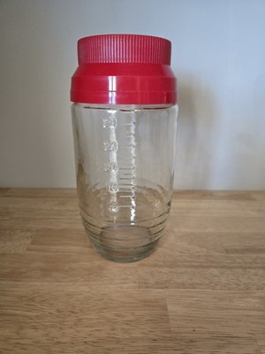 Vintage Anchor Hocking Red Top Coffee Jar 30 oz