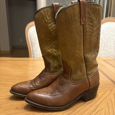 vintage acme 70s 80s brown cowboy western boots mens 8 D Made In USA