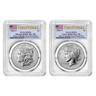 2024-S Reverse Proof $1 Morgan and Peace Silver Dollar 2pc Set PCGS PR70 FS