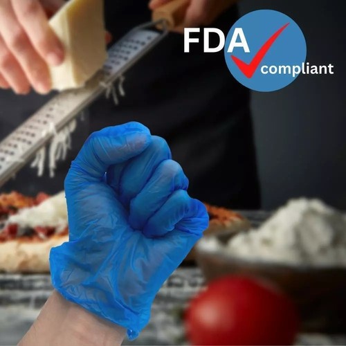 500 Powder Free Vinyl Gloves Food Service 5 MIL X-Large Disposable Non-Exam Blue - Picture 5 of 5