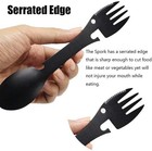 6PCS NEW Spork Multi-function Cutlery Tool Port Stainless Steel Fork Spoon AUS