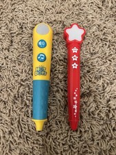TWO Hot Dots Pen Interactive Lights Sounds Accessory Educational Yellow Red 