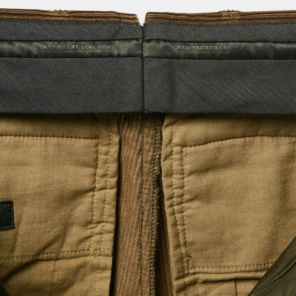 Pantalones de pana Burberry Prorsum verde caqui M Foto 4 de 4