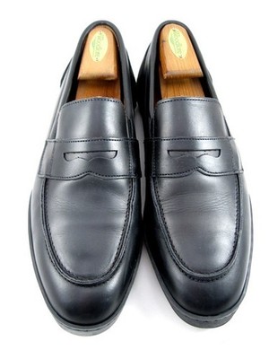 Allen Edmonds ''RANDOLPH'' Leather Penny Loafer Sneakers 10 D Black DISCONTD(734N)
