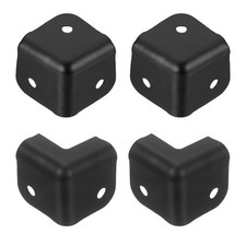 4 Pcs 1.22"x1.22" Speaker Corner Protectors, Iron Box Corner Edge Guard, Black