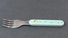 Vtg Disney Winnie The Pooh Toddler Fork Honey Bee Aqua 5.5" Selandia Replacement