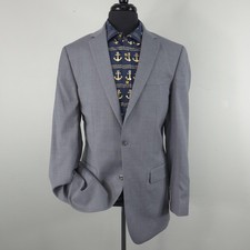 Jos A Bank Blazer Mens 40XL Gray Wool 1905 Tailored Fit Suit Jacket Stretch