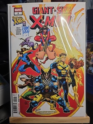 GIANT SIZE X-MEN 2 SIGNED & COVER & ART ADAM KUBERT COA CAFU JACKSON LANZING .
