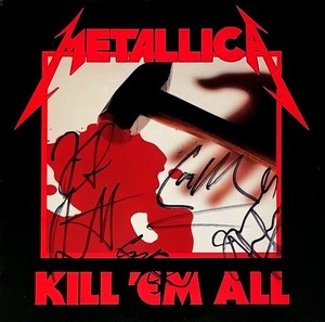 Metallica Band 12x12 Kill'em All Album autograph reproduction signed (copy)