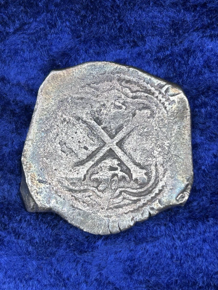 Rare 1640 Spanish Silver 8 Reales CONCEPCION Shipwreck Coin Mexico Free Shipping - Image 4 of 4