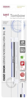 Tombow 2-3 mm Refill Mono Precision Eraser Mono Zero + 1x Refill round