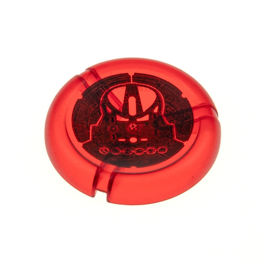 1X Lego Bionicle Slide Disk Transparent Red Toa Metru Huna Mask 32171PB063