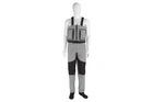 DAIWA D-Vec Breathable Zipped Waders, grau-schwarz, Wathose, + Neopren Füßlinge