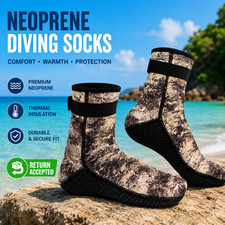 3mm Neoprene Diving Socks Swimming Boots Snorkeling Surfing Socks Adult S 2XL