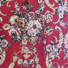 Vintage RALPH LAUREN Danielle Marseilles Red Standard Pillowcase Sham Ruffled