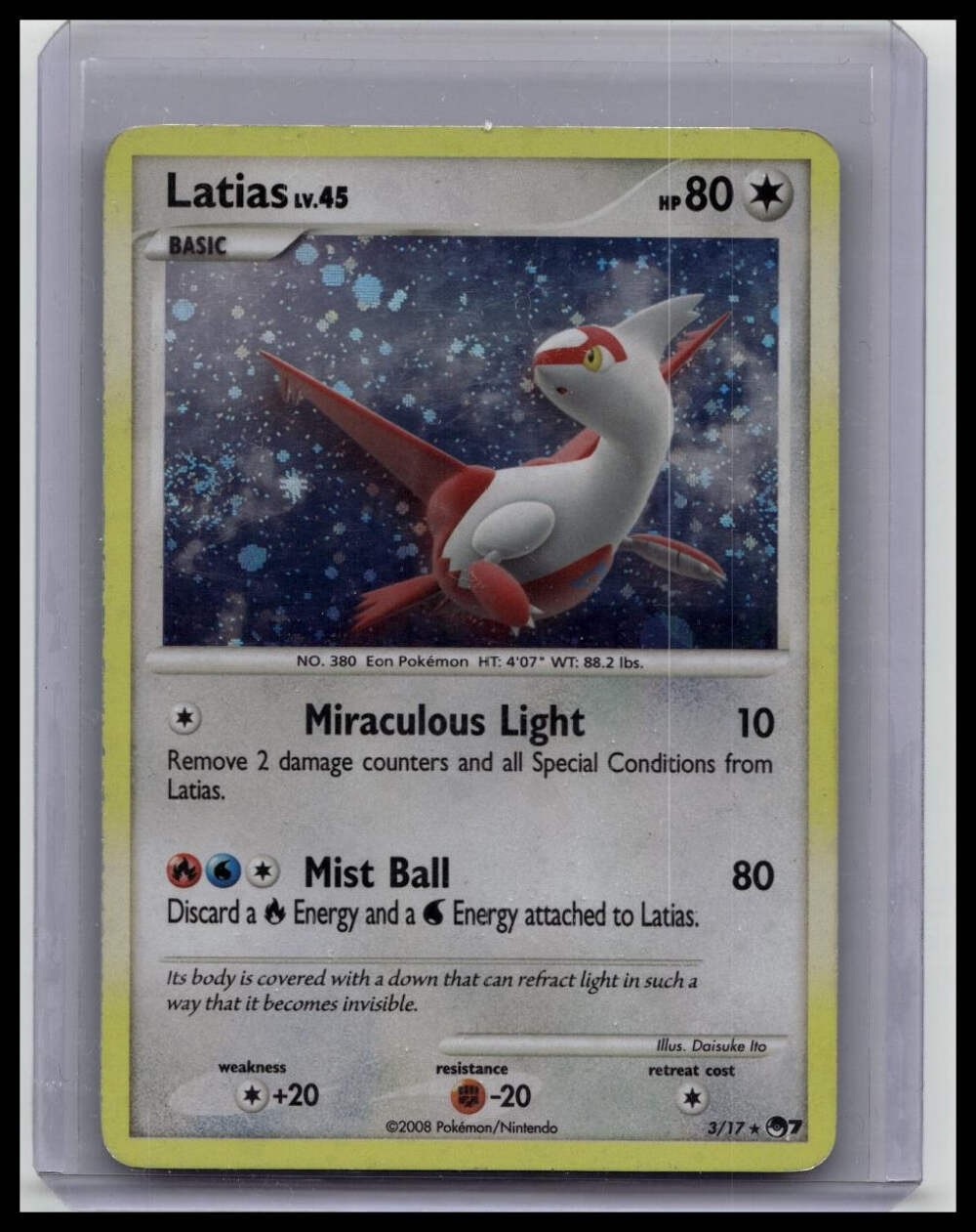 Latias 3/17 Pop Series 7 Holo Rare Pokemon